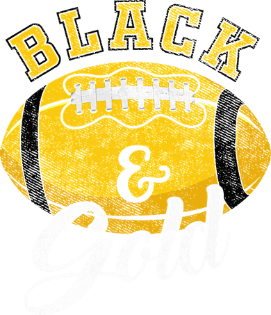 Football Game Day Black And Gold Costume For Football Lover Kids Sweatshirt