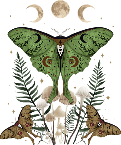 Fairy Grunge Fairycore Aesthetic Goth Luna Moth Mushroom Women's Dry Zone Grid Polo