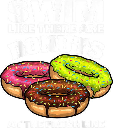 Funny Gift For Swimming Donut Design Men Women Swimmer Sports Athlete Women's Dry Zone Grid Polo