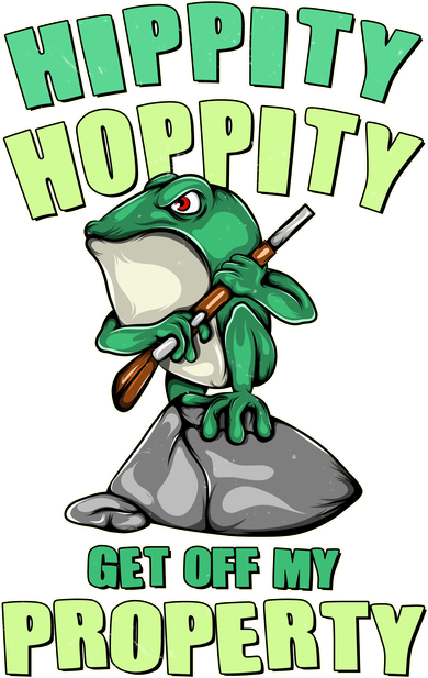 Funny Gun Frog Hippity Hoppity Get Off My Property Doddie Hoodie