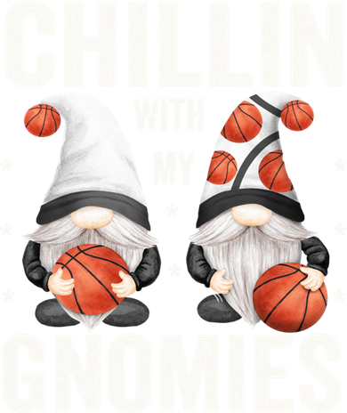 Funny Gnome For Basketball Lovers Chillin With My Gnomies Gift T-Shirt