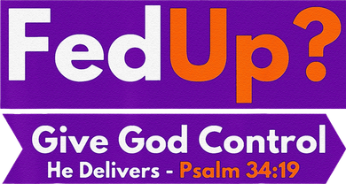 FedUp Give God Control Psalm 3419 Christian Bible & Jesus Coaster