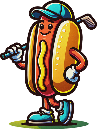 Funny Golf Hot Dog Kids T-Shirt
