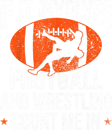 Funny Gift If It Involves Football And Wrestling Count Me Gift Kids Hoodie