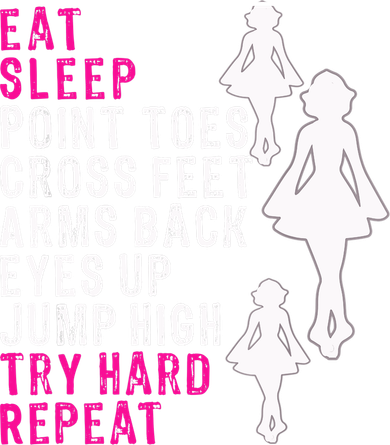 Funny Girl Irish Dance Gift, Eat Sleep Repeat Women's Sweatshirt