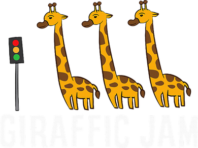 Funny Giraffic Jam Cute Giraffe Giraffe Pun Cute Giraffe Mousepad