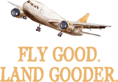 Fly Good Land Gooder Funny Airplane Aviation Airline Pilot Gift Doggie Tank