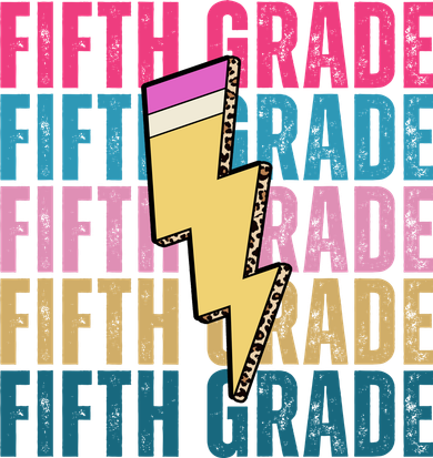 Fifth Grade Lightning Pencil Back To School Coaster