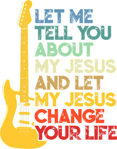 Funny Guitar Player Christian Bible Gift Button