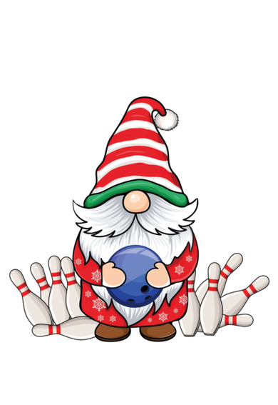 Funny Gnome Pajamas Bowling Gnome Xmas Cute Christmas Gnome Doggie Tank
