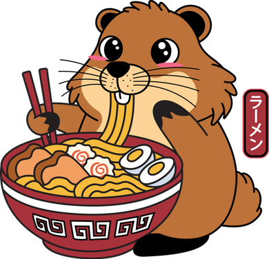 Funny Groundhog Ramen Noodles Kids Hoodie