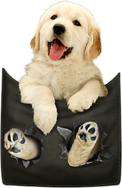 Funny Golden Retriever In Pocket Puppy Gift Mousepad