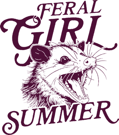 Feral Girl Summer Opossum Baby Bodysuit