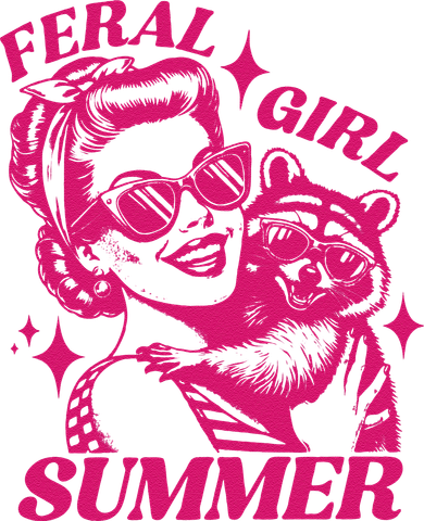 Feral Girl Summer Funny Feral Girl Summer Baby Bodysuit