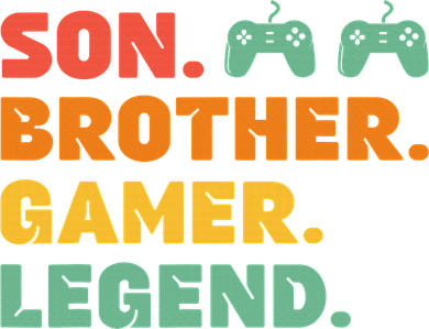 Funny Gamer Son Big Brother Gaming Legend Gift Boys Teens Kids T-Shirt
