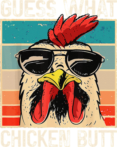 Funny Guess What Chicken Butt Chicken Meme Coaster