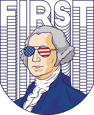 First George Washington Retro Kids Sweatshirt