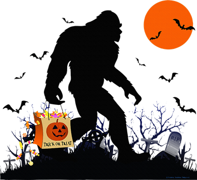 Funny Halloween Bigfoot Trick or Treating Bigfoot Apron