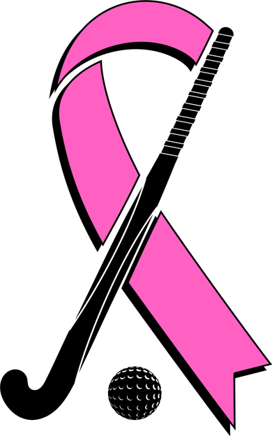 Field Hockey Breast Cancer Awareness Ribbon Tote Bag