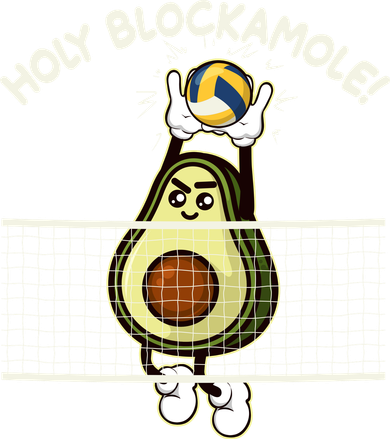 Funny Holy Blockamole Avocado Volleyball Women's Hoodie