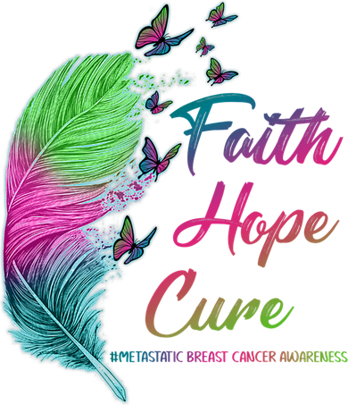 Faith Hope Cure Metastatic Breast Cancer Feather 11oz C Handle Ceramic Mug