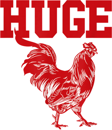 Funny Huge Cock Mens Rooster Graphic Coaster