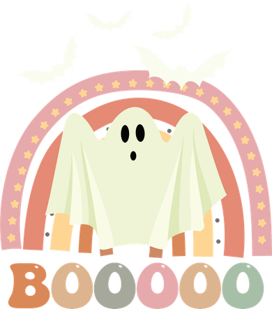 Funny Halloween Cute Ghost Retro Rainbow Spooky Toddler Hoodie