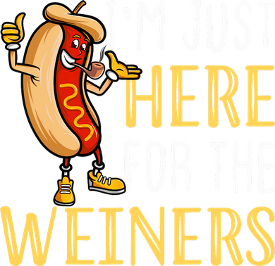 Funny Hot Dog I'm Just Here For The Wieners Sausage Sweatshirt