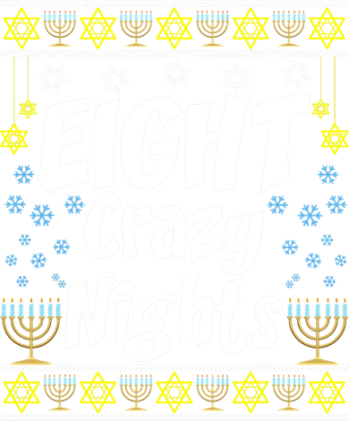 Funny Hanukkah Eight Crazy Nights Jewish Kids T-Shirt