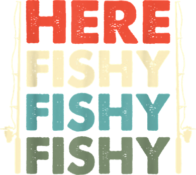 Funny Here Fishy Fishy Fishy Shirt Fish Hunting Fishing Fishrod Fisherman Kids T-Shirt