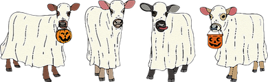 Funny Halloween Ghost Cows Trick Or Treat Cow Lover Women's Tank Top