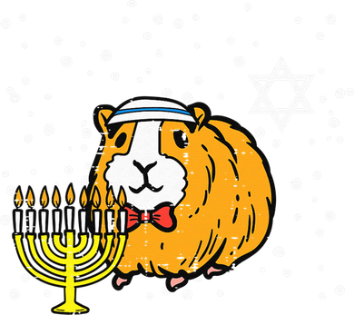 Funny Hanukkah Guinea Pig Chanukah Jewish Polo