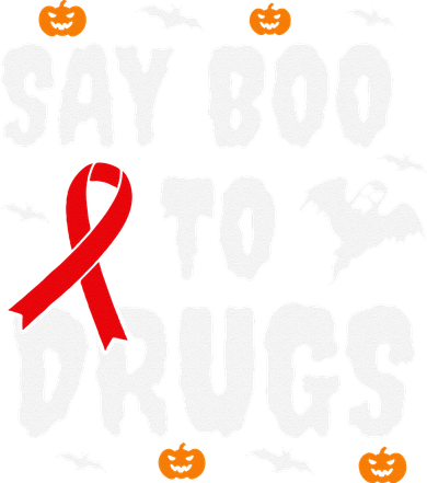 Funny Halloween Gift Say Boo To Drugs Awareness Red Ribbon Women's Sweatshirt