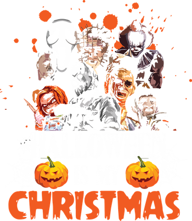 Funny Horror Movies Characters Halloween Is My Christmas Kids Hoodie