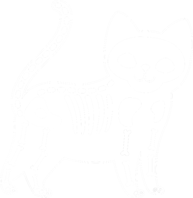 Funny Halloween Skeleton Cat Kitty Costume Skull Cat Toddler T-Shirt