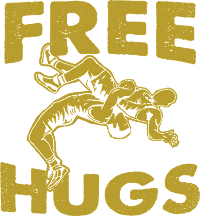 Free Hugs T Wrestling Gift For Coach Wrestler Long Sleeve Shirt