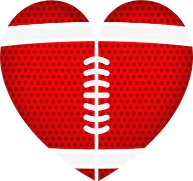 Football Heart Valentine's Day Fors Toddler Long Sleeve