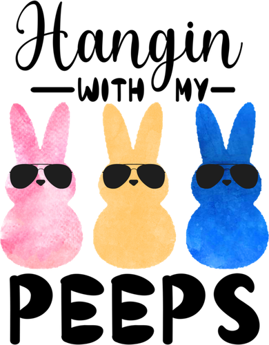 Funny Hangin With My Peeps Easter Bunny Chillin With Peeps Gift Women's Hoodie