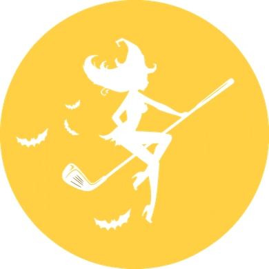 Funny Halloween Witch Golf Stick Golfer Golfing Premium Golf Towel