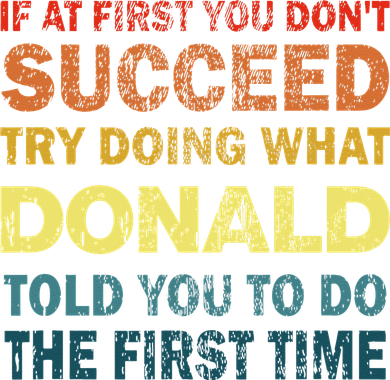 Funny If At First You Dont Succeed Try Doing What Donald Told You To Do Hat
