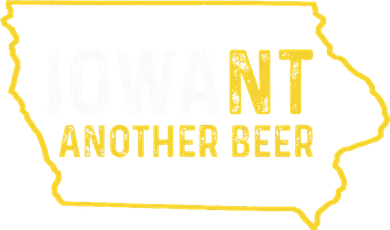 Funny Iowa Beer Distressed Iowa State Map Button