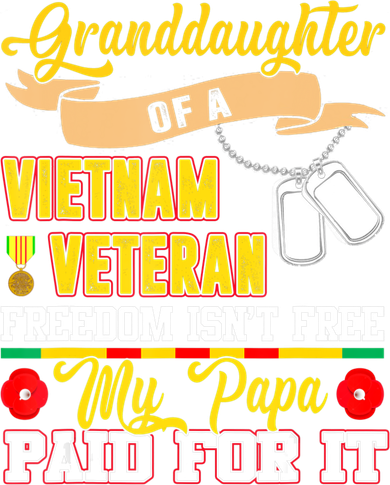 Freedom Isn't Free Proud Granddaughter Of A Vietnam Veteran Ornament