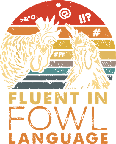 Fluent In Fowl Language Funny Chicken Meme Farm Kids T-Shirt