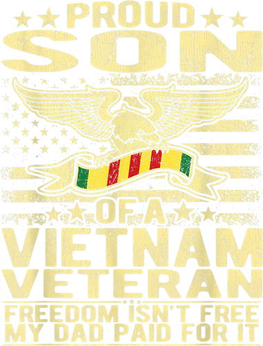 Freedom Isn't Free Proud Son Of A Vietnam Veteran Gift Ornament