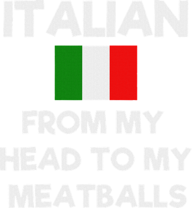 Funny Italian From My Head To My Meatballs Humor Joke Tote Bag