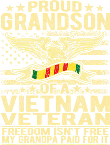 Freedom Isnt Free Proud Grandson Of A Vietnam Veteran Gift Ceramic Ornament