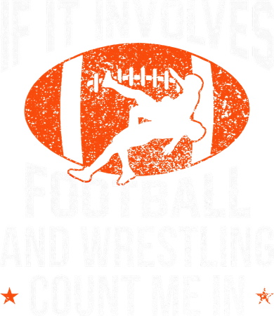 Funny If It Involves Football and Wrestling Count Me Fan  Kids Hoodie