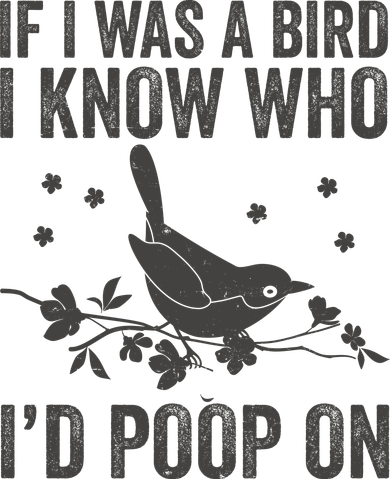 Funny If I Was A Bird I Know Who I'd Poop On Button