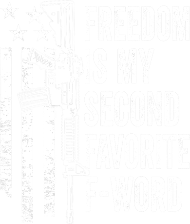 Freedom Is My Second Favorite F Word Funny Gun Joke (BACK) Women's Dry Zone Grid Polo