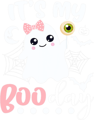 Funny Its My Boo Day Cute Halloween Birthday Ghost Pink Bow Women's Sweatshirt